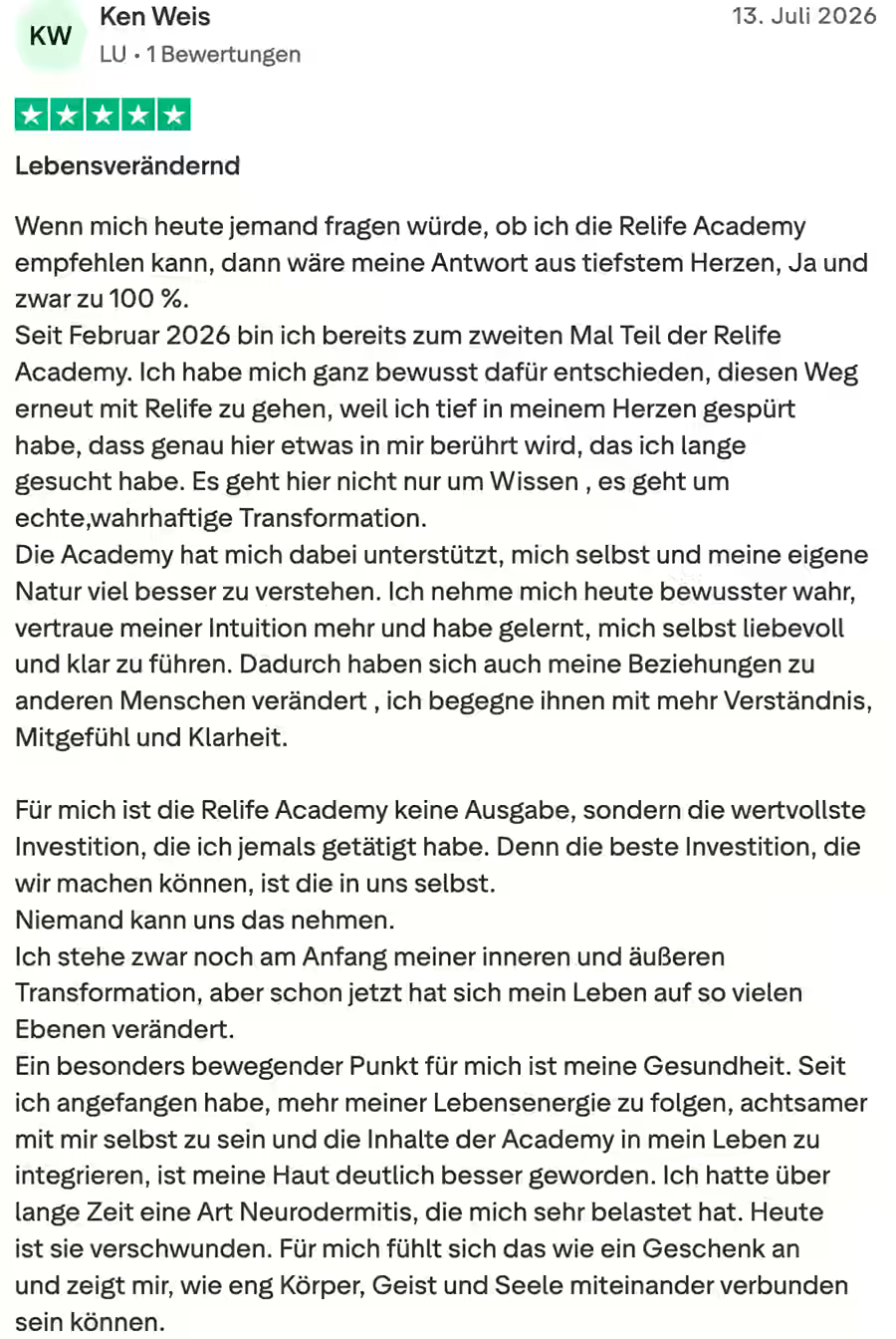 Trustpilot-Bewertung von Ken Weis